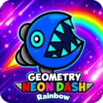 Geometry Neon Dash Rainbow