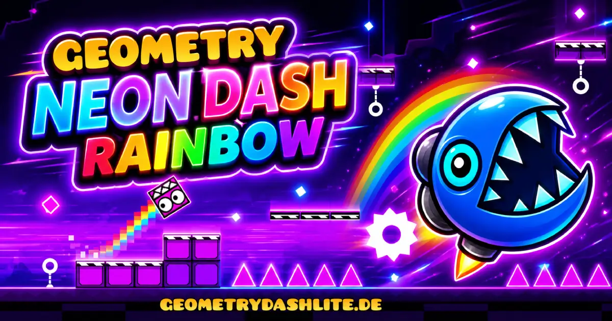 Geometry Neon Dash Rainbow